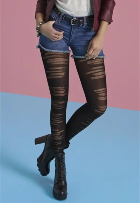 Dres Penti Slash K negru cu efect franjurat , Engros